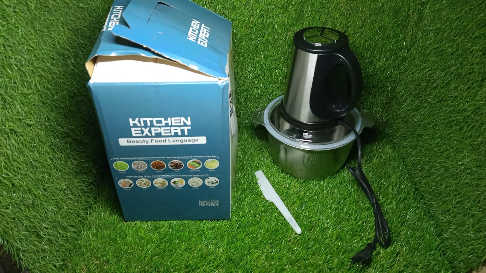 2362 STAINLESS STEEL ELECTRIC MEAT GRINDERS WITH BOWL HEAVY FOR KITCHEN FOOD CHOPPER, MEAT, VEGETABLES, ONION , GARLIC SLICER DICER, FRUIT & NUTS BLENDER (2L, 250WATTS) DeoDap 2362 STAINLESS STEEL ELECTRIC MEAT GRINDERS WITH BOWL HEAVY FOR KITCHEN FOOD CHOPPER, MEAT, VEGETABLES, ONION , GARLIC SLICER DICER, FRUIT & NUTS BLENDER (2L, 250WATTS) DeoDap